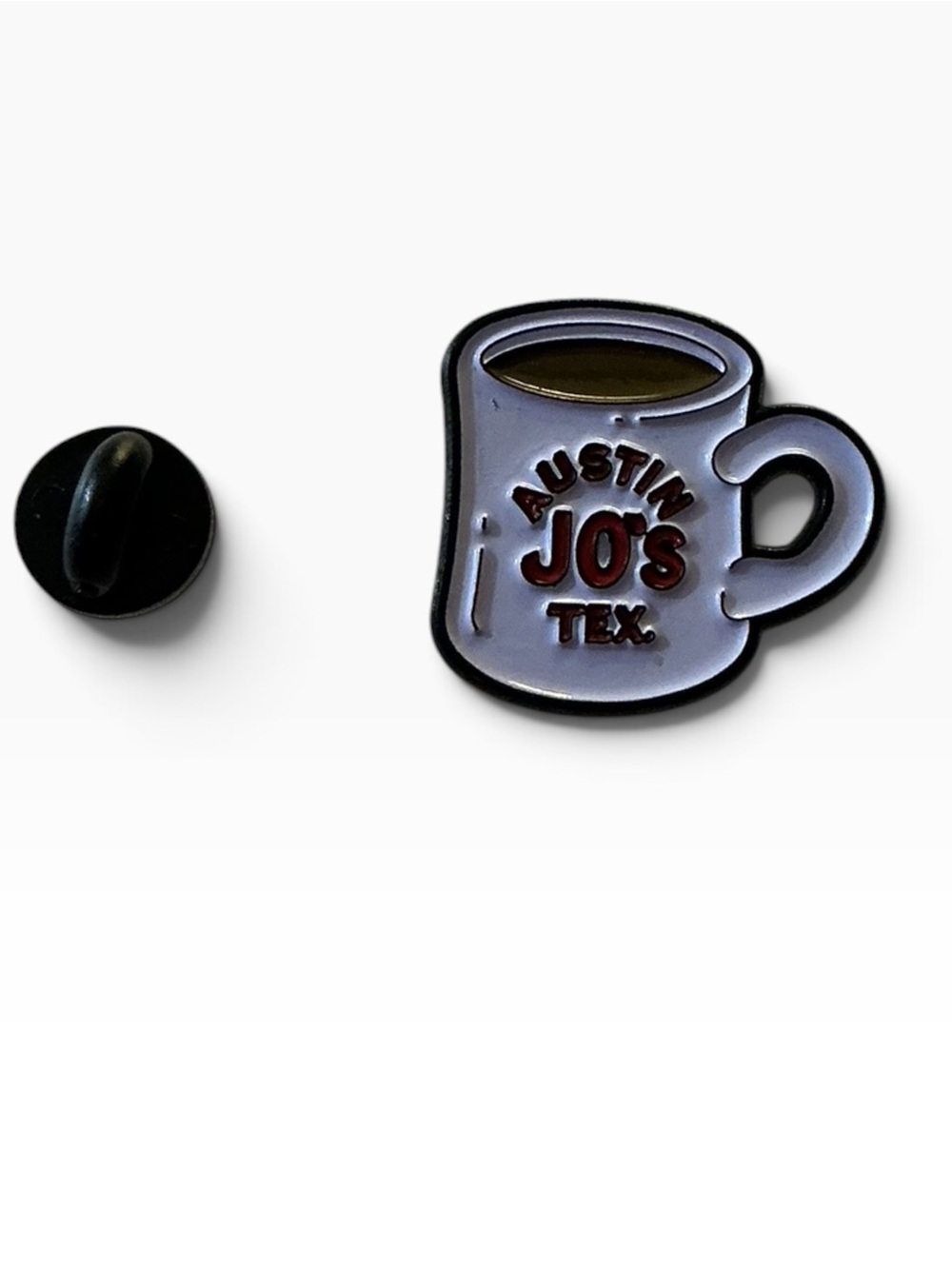 Jo's Coffee Austin Texas Lavender Coffee Mug Enamel Pin